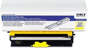 Oki High Yield Yellow Toner Cartridge, 2500 Yield (44250713)