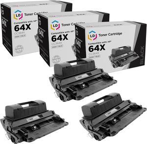 LD Compatible Replacement for HP 64X / CC364X High Yield Black Toner Cartridges (3 Pack) for Laserjet P4015dn, ...