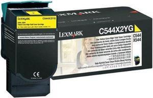 Lexmark Extra High Yield Yellow Return Program Toner Cartridge for US Government, 4000 Yield (C544X4YG)