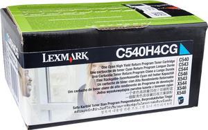 Lexmark C540H4CG Cyan High Yield Toner Cartridge for Select Lexmark Printers