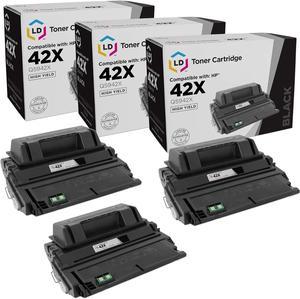 LD Compatible Replacements for HP 42X / Q5942X 3PK High Yield Black Laser Toner Cartridges for Laserjet 4250 ...