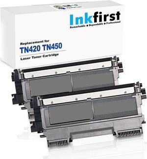 2 Inkfirst Inkfirst Toner Cartridge TN-420 (TN420) TN-450 (TN450) Compatible Remanufactured for Brother TN-420 TN-450 Black DCP-7060D DCP-7065DN MFC-7360N MFC-7460DN MFC-7860DW HL-2220 HL-2230 HL-224