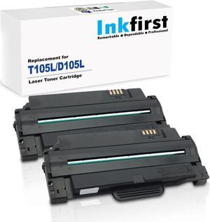 2 Inkfirst® High Yield Toner Cartridges MLT-D105L (MLTD105L) Compatible Remanufactured for Samsung ML-1910 SCX-4600 SF-650 Black ML-1910 ML-1915 ML-2525 ML-2525W ML-2580N SCX-4600 SCX-4623F SCX-4623F