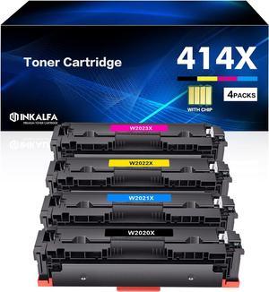 414X 414A Toner Cartridges 4 Pack High Yield Compatible Replacement for HP 414X 414A W2020X W2020A Work for HP Color Laserjet Pro MFP M479fdw M479fdn M454dw M454dn M454 M479 Series Laser Printer Ink