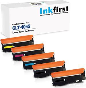 5 Inkfirst® Toner Cartridges CLT-K406S, CLT-C406S, CLT-M406S, CLT-Y406S,Black, Cyan, Magenta, Yellow Compatible Remanufactured for Samsung CLP-365 (1 Set + 1 Black) CLX-3305 CLX-3305FN CLX-3305FW Xpr