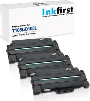 3 Inkfirst® High Yield Toner Cartridges MLT-D105L (MLTD105L) Compatible Remanufactured for Samsung ML-1910 SCX-4600 SF-650 Black SCX-4600 SCX-4623F SCX-4623FN SF-650 SF-650P ML-1910 ML-1915 ML-2525 M