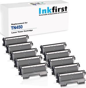 10 High Yield Inkfirst® Toner Cartridges TN-450 (TN450) Compatible Remanufactured for Brother TN-450 Black MFC-7360N MFC-7460DN MFC-7860DW HL-2220 HL-2230 HL-2240 HL-2240D HL2270DW HL-2280DW DCP-7060