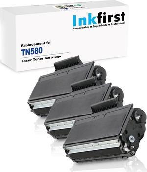 3 High Yield Inkfirst Toner Cartridges TN-580 (TN580) Compatible Remanufactured for Brother TN-580 Black HL-5240 HL-5250 HL-5250DN HL-5250DNT HL-5280 HL-5280DW DCP-8060 DCP-8065 DCP-8065DN MFC-8460N