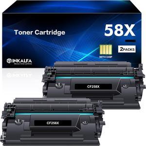 58X CF258X Toner Cartridge Black 2 Pack High Yield (with Chip) Replacement for HP CF258X 58X 58A CF258A Work for HP Laserjet Pro MFP M428fdw M428fdn M428dw M404 M428 M404n M404dn M404dw Printer Ink