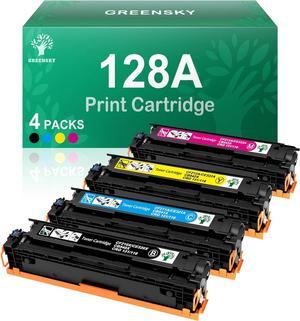 GREENSKY Compatible Toner Cartridge Replacement for HP 128A CE320A CE321A CE322A CE323A for HP Color CP1525n CP1525nw CM1415fn CM1415fnw Printer (4-Pack)