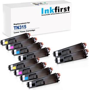 10 Inkfirst® Toner Cartridges TN315 TN-315 Compatible Remanufactured for Brother TN-315 Black, Cyan, Magenta, Yellow (2 Set + 2 Black) HL-4150CDN HL-4570CDW HL-4570CDWT MFC-9460CDN MFC-9560CDW MFC-99