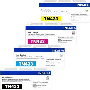 TN433 TN-433 Toner Cartridge 4-Pack Replacement for Brother TN 433 TN433BK TN433C TN433M TN433Y TN-431 TN431 for MFC-L8900CDW HL-L8360CDW HL-L8260CDW MFC-L8610CDW HL-L8360CDWT Printer