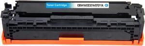 1 Cyan PrinterPro Compatible Replacement for HP 125A Toner Cartridge CB540A CB541A CB542A CB543A BK/C/M/Y - HP Color Laserjet CM1312 MFP CM1312NFI CP1210 CP1215 CP1510 CP1514N CP1515N CP1518NI(Cyan)