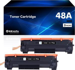 CF248A 48A Black Toner Cartridge 2 Pack Replacement for HP 48A CF248A Toner Cartridge for HP Color Laserjet Pro M15w M29w M30w M31w MFP M28w M28a M29a M15a M16a M16w Laser Printer Ink