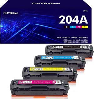 CMYBabee Compatible Toner Cartridge Replacement for HP 204A CF510A CF511A CF512A CF513A M180nw M180n M154a M154nw Color Pro Printer (Black, Cyan, Yellow, Magenta, 4-Pack)