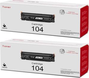 Cartridge 104 Toner Cartridge 104 Replacement for Canon CRG-104 imageCLASS MF4350d D420 D480 MF4150d MF4270dn MF4370dn MF4690 Printer Toner (Black, 2-Pack)