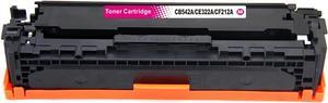 1 Magenta PrinterProCompatible Replacement for HP 128A Toner Cartridge CE320A CE321A CE322A CE323A BK/C/M/Y - HP Color LaserJet CP1525nw CP1525nw CM1410 CM1415 CM1415fn CM1415fnw CP1525 CP1525n (Mag