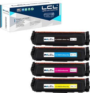 Without Chip LCL Compatible for HP 414A W2020A W2021A W2022A W2023A (4-Pack Black Cyan Magenta Yellow) Toner Cartridge for HP Color Laserjet Pro MFP M479fdw Printer Color Laserjet Pro M454dw Printer