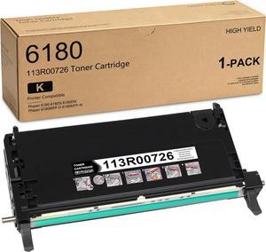 6180 Toner Cartridge 8,500 Pages High Yield Replacement for Xerox 113R00726 Phaser 6180 6180N 6180DN 6180MFP-D 6180MFP-N Printer Ink, 1-Pack Black