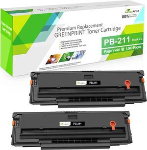 Compatible Toner Cartridge PB-211 PB211 PB 211 PB-211EV PB211EV PB 211EV 1600 Pages 2 Blacks for P2200 P2500W P2502W M6500NW M6550NW M6600NW M6552NW M6602NW Printer GREENPRINT