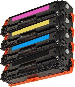 4 Pack SaveOnMany Compatible Toner Cartridge 128A CE320A CE321A CE322A CE323A BK/C/M/Y Black Cyan Magenta Yellow for HP CP1525nw Pro CP1525 Pro CP1525n Pro CP1525nw Pro CM1410 Series Pro CM1415 Pro