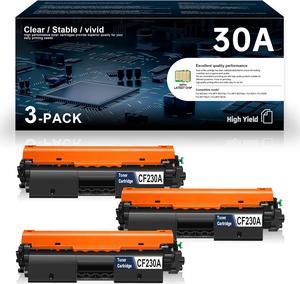 LUMSON [High Yield, with CHIP] 30A Toner Cartridge Black Replacement for HP CF230A Toner Pro MFP M203dw M227fdw M227fdn M203d M203dn M227sdn M227 M203 Printer Ink 3 Pack