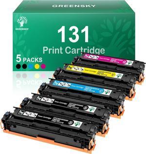 GREENSKY Compatible Toner Cartridge Replacement for Canon 131 131H MF624Cw MF628Cw LBP7110Cw MF8080Cw MF8280Cw LBP7110Cw Printer (Black, Cyan, Yellow, Magenta, 5-Pack)