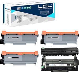 LCL Compatible for Brother TN660 TN-660 TN630 TN-630 2600 Pages(3-Pack,Black) Toner Cartridge DR630 DR-630 12000 Pages(1 Pack) Drum for Brother HL-L2300D HL-L2365DW HL-L2340DW HL-L2320D HL-L2360DW