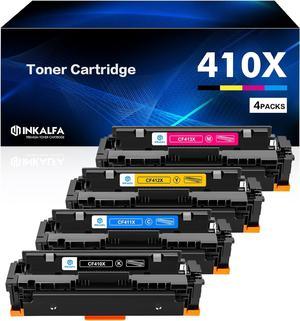 410X 410A Toner Cartridge 4 Pack High-Yield Compatible Replacement for HP 410X CF410X CF411X CF412X CF413X for HP Color Pro MFP M477fnw M477fdw M477fdn M452dn M452nw M477 M452 M377 Series Printer Ink