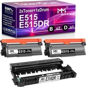 MM MUCH & MORE Compatible Toner Cartridge & Drum Unit Replacement for Dell 593-BBKD & 593-BBKE use with Dell E310dw E514dw E515dn E515dw Printers (3 Pack, 2 x Toner + 1 x Drum)