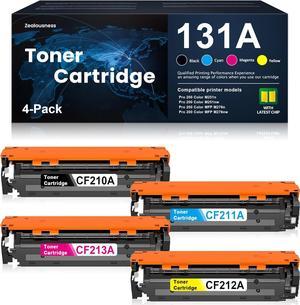 131A Toner Cartridge CF210A CF211A CF212A CF213A Replacement for HP 131A CF210AQ1 Toner Pro 200 Color M251n M251nw M276nw Printer Ink 4 Pack(Black Cyan Magenta Yellow)