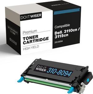 Do it Wiser Compatible Toner Cartridge Replacement for Dell 3110cn 3115cn 3110 3115 | 310-8094 - High Yield 8,000 Pages (Cyan)