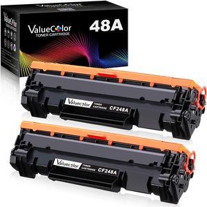 ValueColor Compatible Toner Cartridge Replacement for HP CF248A 48A for HP Laserjet Pro M15w M15a M16a M16w HP Laserjet MFP M28w M28a M29a MFP M29w 248A Printer Toner (Black - 2 Pack)