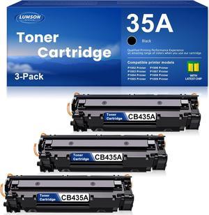 35A CB435A Toner Cartridge Black High Yield Replacement for HP CB435A Toner P1002 P1003 P1004 P1005 P1006 P1007 P1008 P1009 Printer Ink 3 Pack