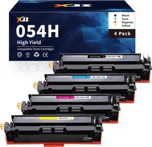 XJI CRG-054H High Capacity Compatible Toner Cartridges Replacement for Canon 054 H, for Color imageCLASS MF641CW MF642Cdw MF644Cdw LBP622Cdw Laser Printer Ink(4 Pack, Black Cyan Magenta Yellow)