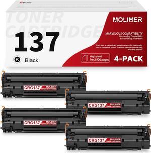 CRG137 Toner Cartridge Replacement for Canon 137 Black Toner ImageCLASS MF229dw MF227dw MF216n MF212w Printer Ink 4 Pack, 9435B001