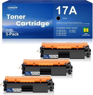 17A Black Toner Cartridge High Yield with Chip Replacement for HP CF217A Pro MFP M130fn M130a M130fw M130nw M102a M102w Printer Ink 3 Pack