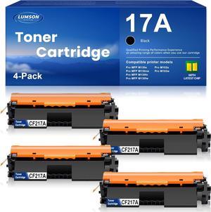 17A Toner Black High Yield with Chip Replacement for HP 17A CF217A Toner Cartridge Pro MFP M130fn M130a M130fw M130nw M102a M102w Printer Ink 4 Pack