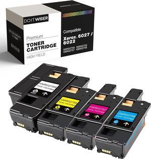 Do it Wiser Remanufactured Toner Cartridge Replacement for Xerox WorkCentre 6027 6025 Phaser 6022 6020 (1 Black 106R02759 1 Cyan 106R02756 1 Magenta 106R02757 1 Yellow 106R02758) 4Pack