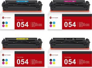 MYTONER Compatible Toner Cartridge 054 Replacement for Canon 054 054H CRG-054 Tone Set for Color Image Class MF644Cdw MF642Cdw MF640C LBP622Cdw LBP620 Printer Ink (Black,Cyan,Magenta,Yellow, 4-Pack)