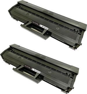 2 PK PrinterPro Compatible Replacement for Samsung MLT-D111S Black Toner Cartridge for Samsung Xpress SL-M2020W / Xpress SL-M2070FW / Xpress SL-M2070W