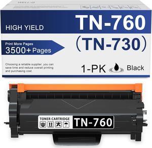 TN760 TN 760 TN-760 1PK Black Toner Cartridge High Yield Replacement for Brother DCP-L2550DW MFC-L2710DW L2750DW L2750DWXL HL-L2350DW L2370DW/DWXL L2390DW L2395DW Series Printer, Up to 3,500 Pages