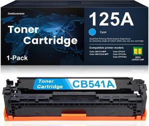 125A Toner Cartridge Remanufactured CB541A High Yield Replacement for HP 125A CP1215 CP1515n CP1518ni CM1312 MFP CM1312nfi MFP Printer, Cyan 1 Pack