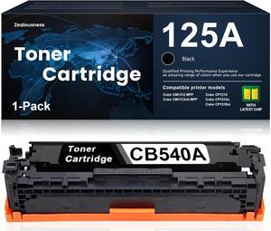 125A Toner Cartridge Remanufactured CB540A High Yield Replacement for HP 125A CP1215 CP1515n CP1518ni CM1312 MFP CM1312nfi MFP Printer, Black 1 Pack