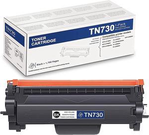 High Yield 1 Pack Black TN730 TN-730 Compatible Toner Cartridge Replacement for DCP-L2550DW MFC-L2710DW L2750DW L2750DWXL HL-L2350DW L2370DW/DWXL L2390DW L2395DW Printer Ink Cartridge