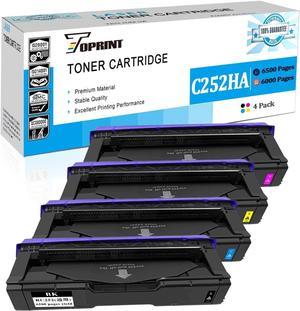 4 Colors Compatible Toner Cartridges Print Cartridges SP C252 C262 C252HA C262HA High Capacity 6500 Pages for Black & 6000 Pages for CMY TOPRINT for Ricoh SP C252DN C252SF C262Dnw C262SFNW Printers