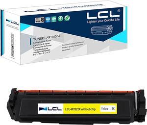 Without Chip LCL Compatible for HP 414A 414X W2022A W2022X (1-Pack,Yellow) Toner Cartridge for HP Color Laserjet Pro MFP M479fdw M454dw M479dw M454dn M479 M454 M479fnw Printer