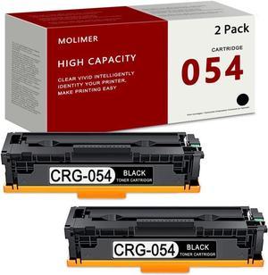 MOLIMER 054 CRG-054 Toner Cartridge 2 Pack Replacement for Canon 054 imageCLASS MF642Cdw MF644Cdw MF640C MF641Cw MF643Cdw MF645Cx LBP621Cw LBP622Cdw LBP623Cdw Printer Ink Black