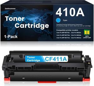 [High Yield,with Latest CHIP] 410A CF411A Cyan Toner Replacement for HP 410A Toner Cartridge Color Pro MFP M477fdn M477fdw M477fnw Color Pro M452dn M452dw M452nw Printer Ink 1 Pack