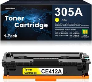 305A Toner Cartridge Remanufactured CE412A High Yield Replacement for HP 305A Pro 300 M351a 400 M451nw M451dn M451dw MFP M475dn M475dw M375nw Printer, Yellow 1 Pack